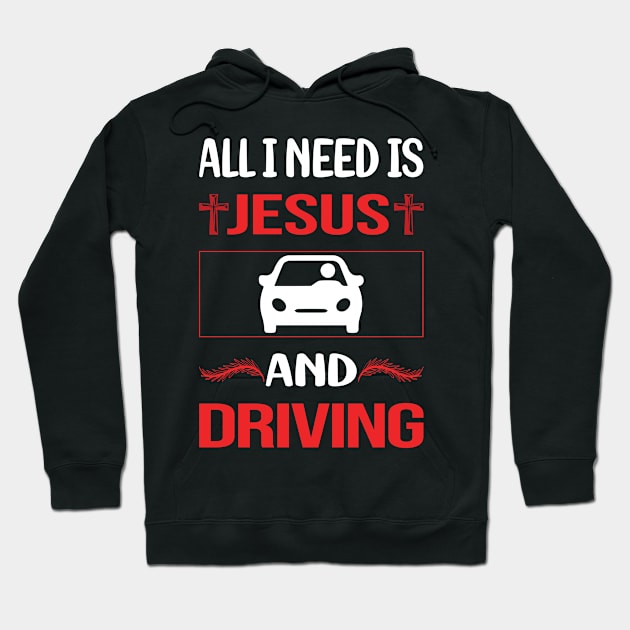 Funny Jesus Driving Driver Hoodie by Happy Life